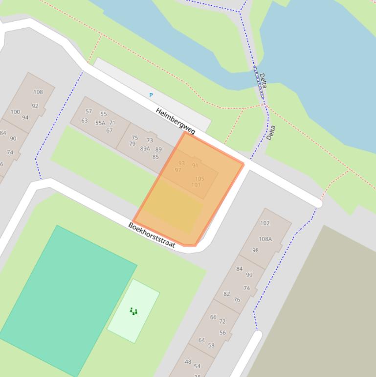 Kaart van postcodegebied 2221TV.