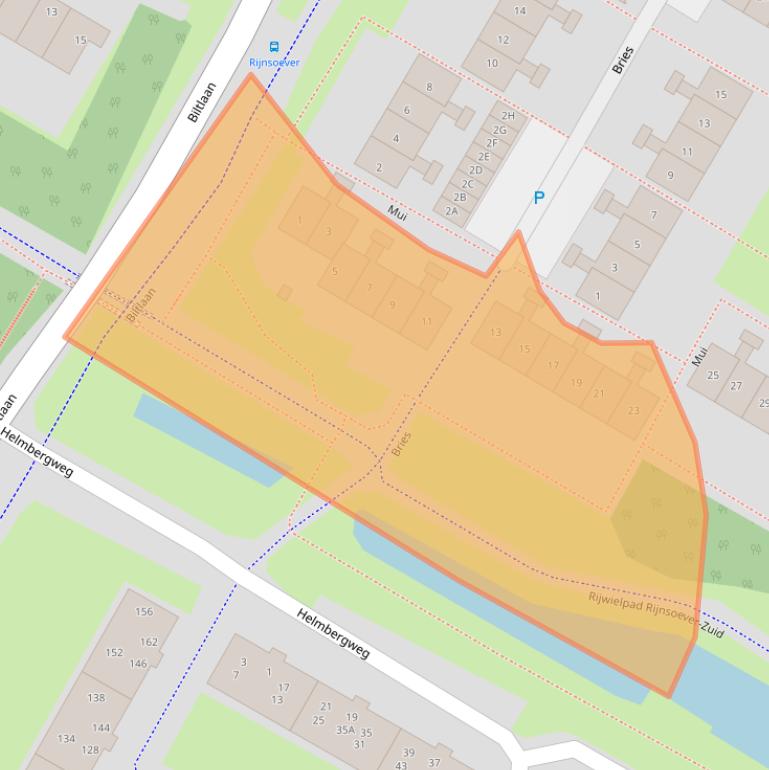 Kaart van postcodegebied 2221VC.