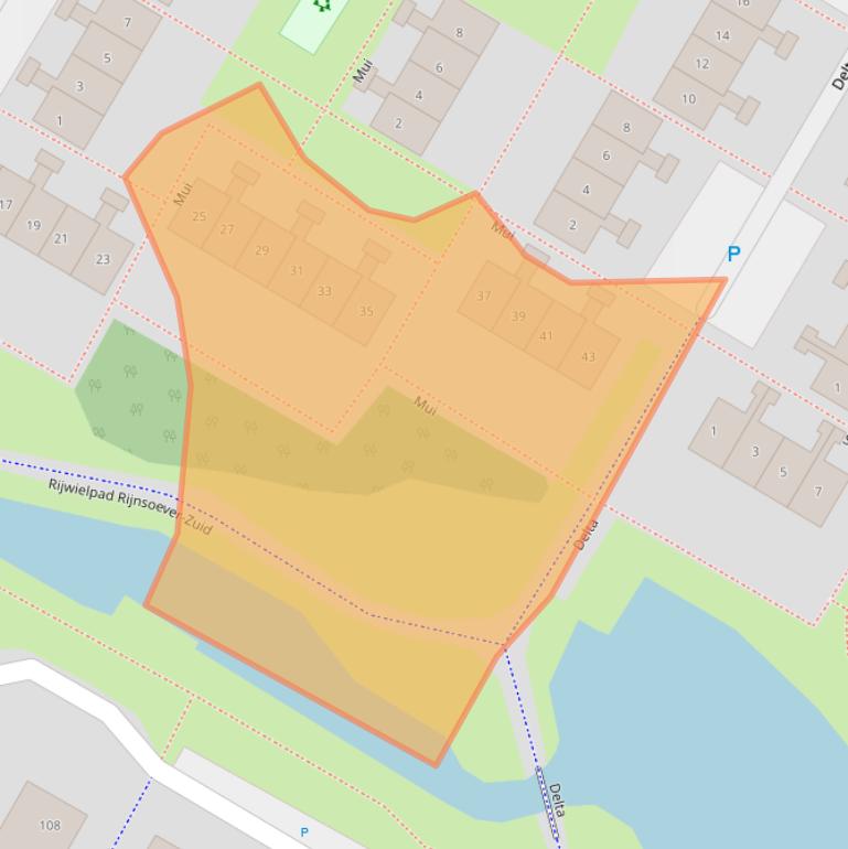 Kaart van postcodegebied 2221VD.