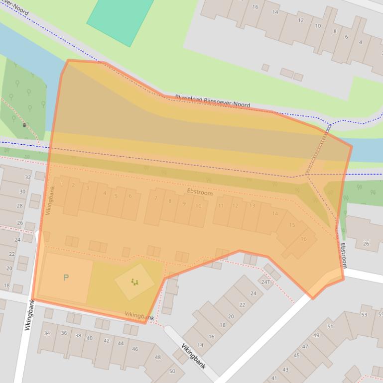 Kaart van postcodegebied 2221WC.