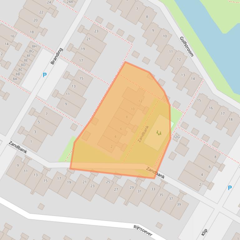 Kaart van postcodegebied 2221XB.