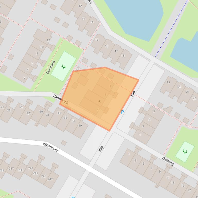 Kaart van postcodegebied 2221XD.