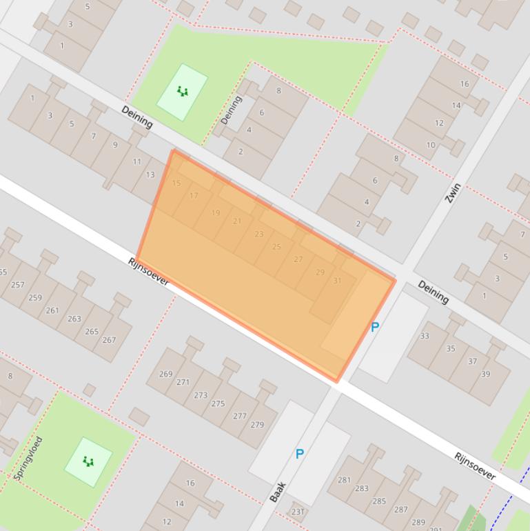 Kaart van postcodegebied 2221XG.