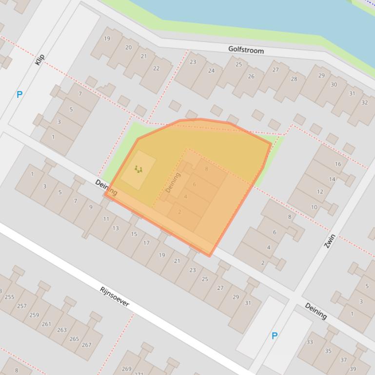 Kaart van postcodegebied 2221XJ.