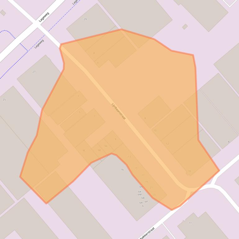 Kaart van postcodegebied 2222AR.