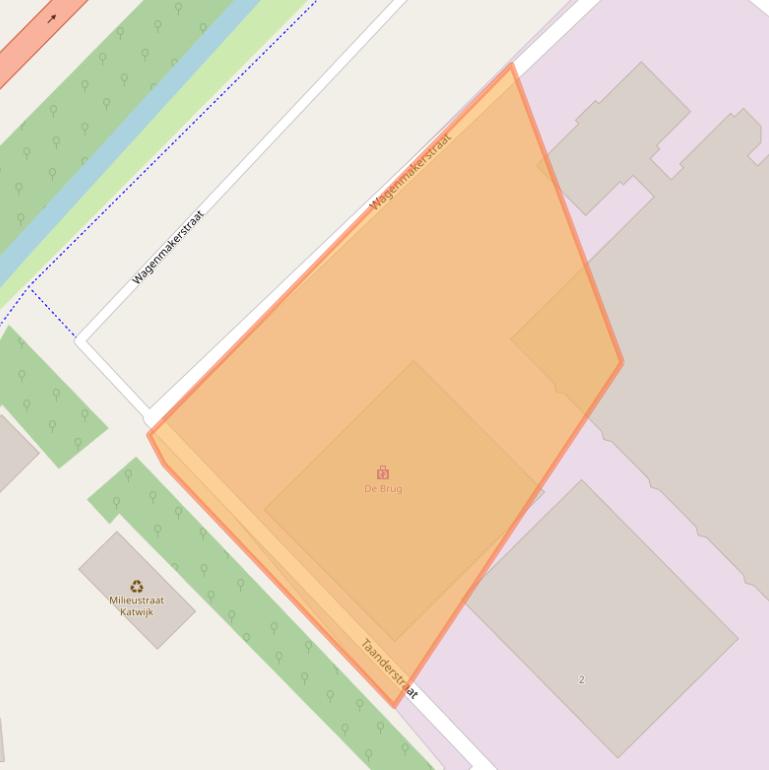 Kaart van postcodegebied 2222AZ.