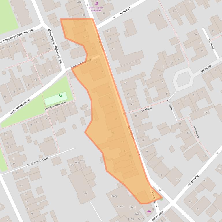 Kaart van postcodegebied 2223AL.