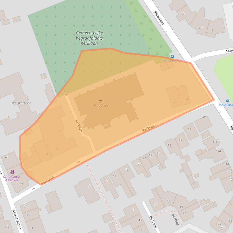 Kaart van postcodegebied 2223AN.