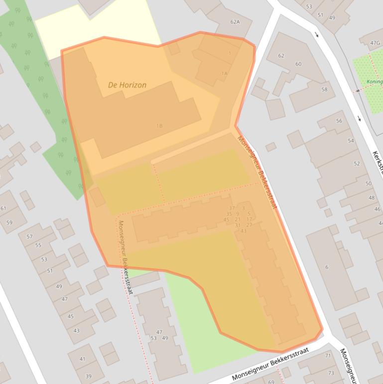 Kaart van postcodegebied 2223AP.