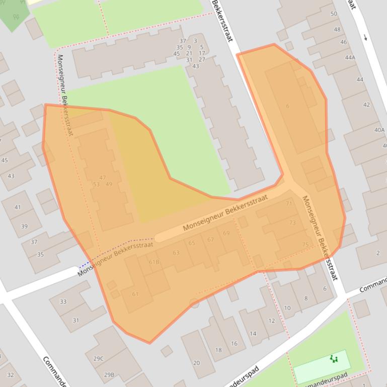 Kaart van postcodegebied 2223AR.