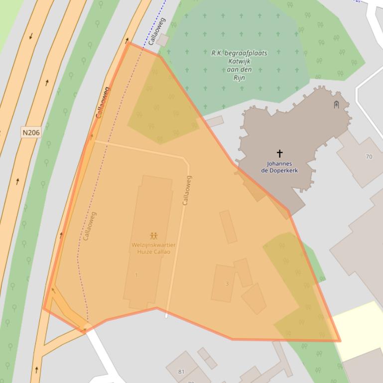 Kaart van postcodegebied 2223AS.