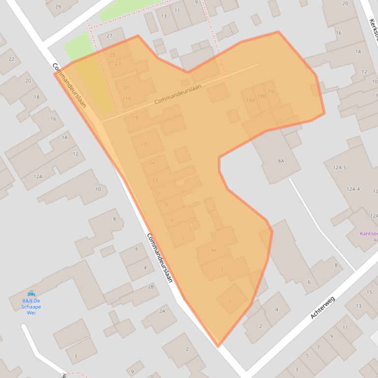 Kaart van postcodegebied 2223AW.