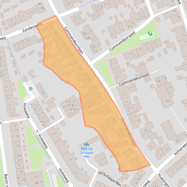 Kaart van postcodegebied 2223BB.