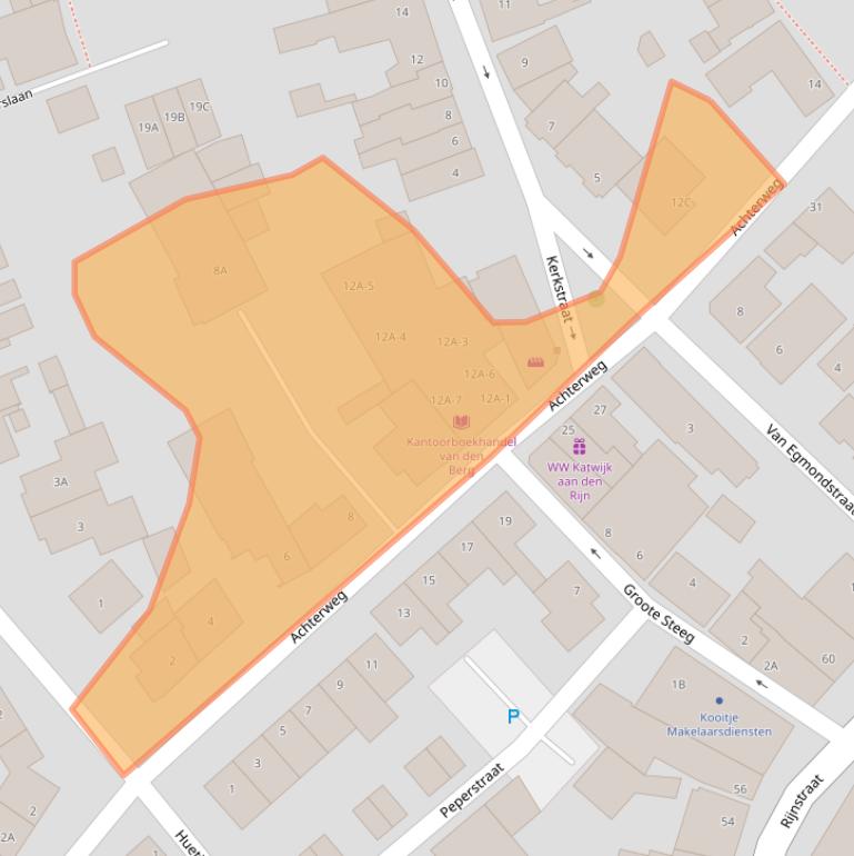 Kaart van postcodegebied 2223BE.