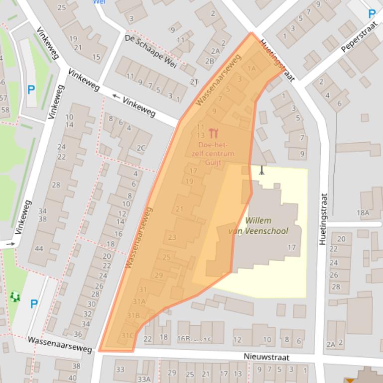 Kaart van postcodegebied 2223BH.