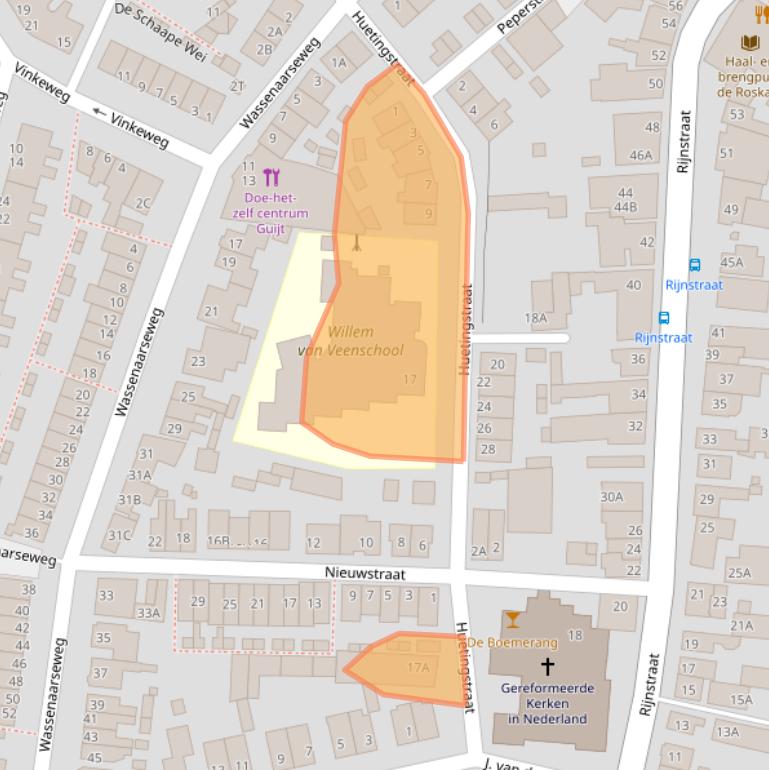 Kaart van postcodegebied 2223BM.