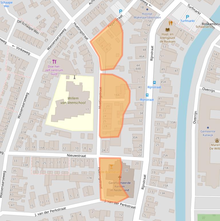 Kaart van postcodegebied 2223BN.