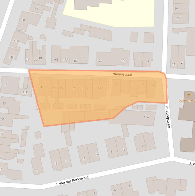 Kaart van postcodegebied 2223BP.