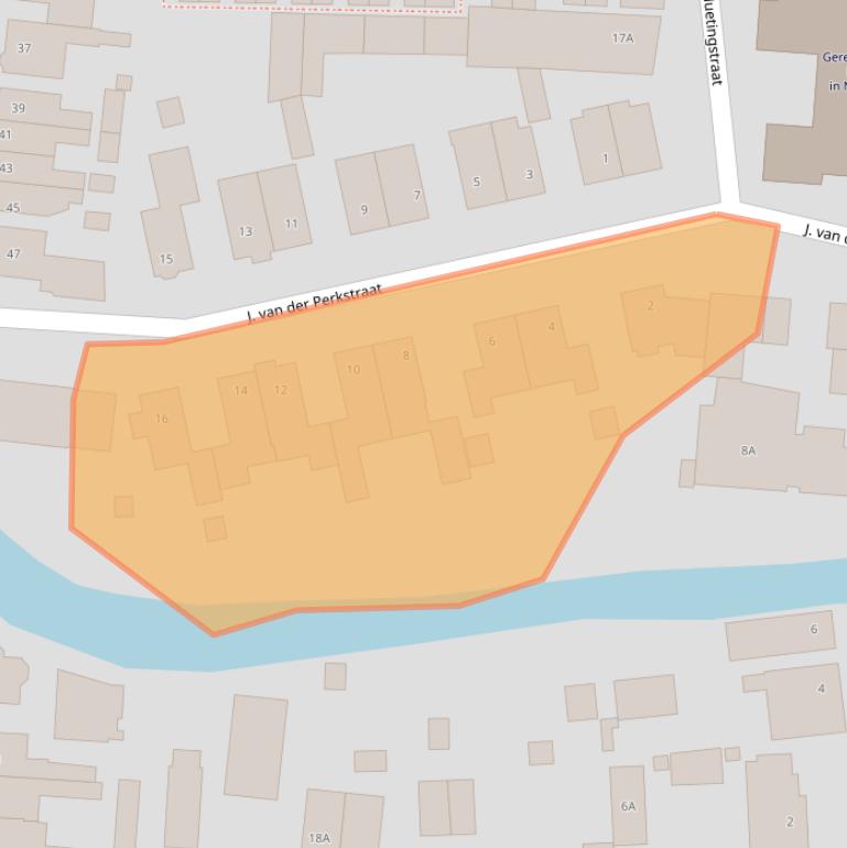 Kaart van postcodegebied 2223BT.