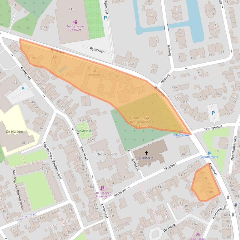 Kaart van postcodegebied 2223EB.