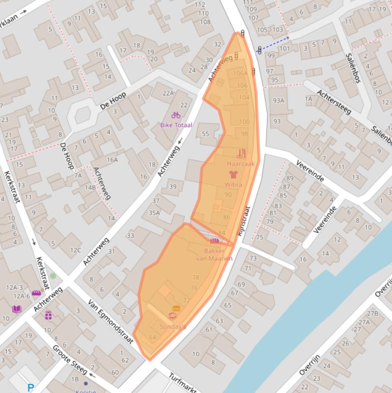 Kaart van postcodegebied 2223EC.