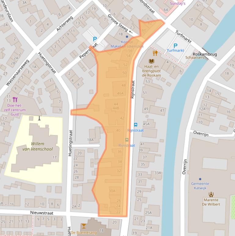 Kaart van postcodegebied 2223ED.