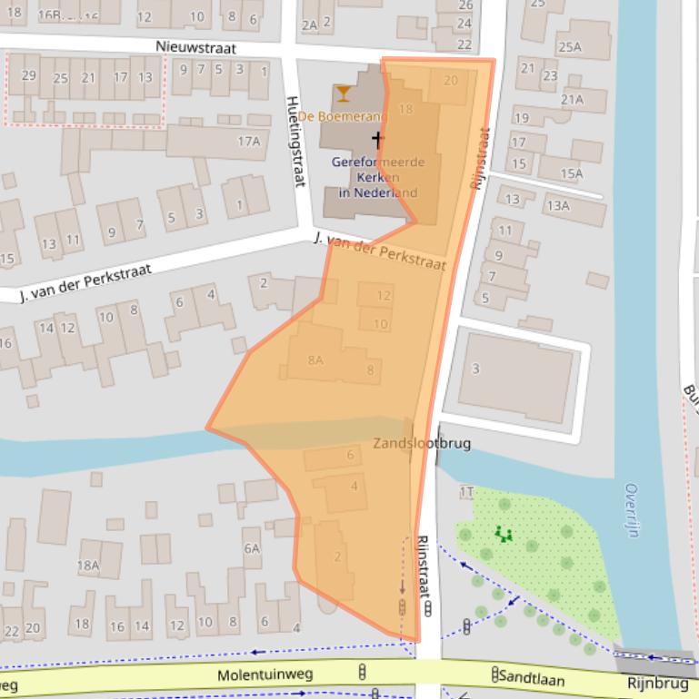 Kaart van postcodegebied 2223EE.