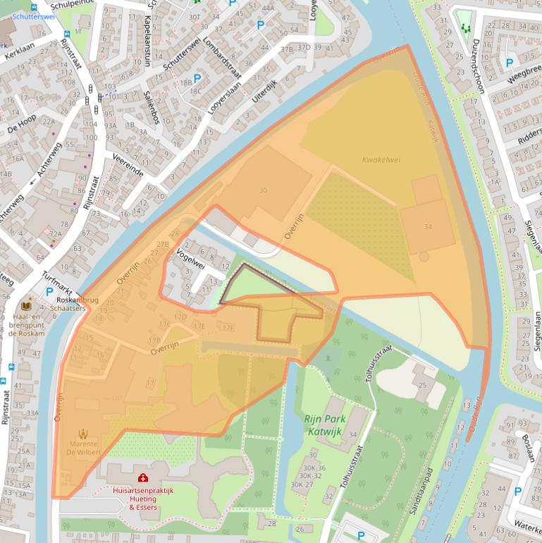 Kaart van postcodegebied 2223EP.