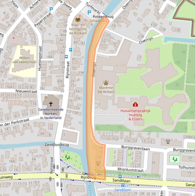 Kaart van postcodegebied 2223ES.