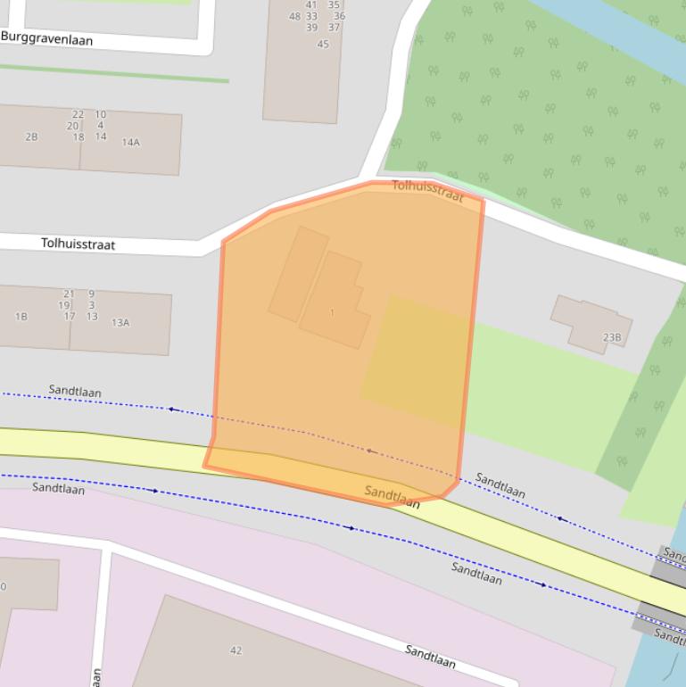 Kaart van postcodegebied 2223GD.