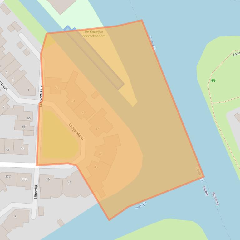 Kaart van postcodegebied 2223GJ.