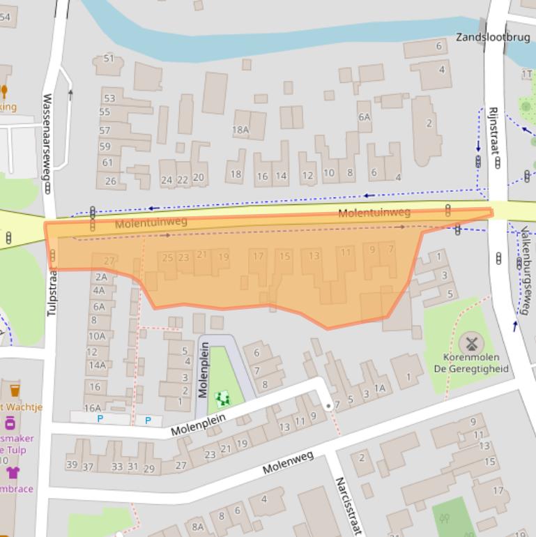 Kaart van postcodegebied 2223HA.