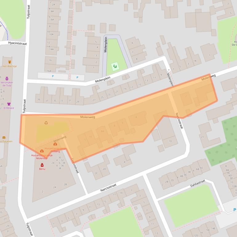 Kaart van postcodegebied 2223HD.