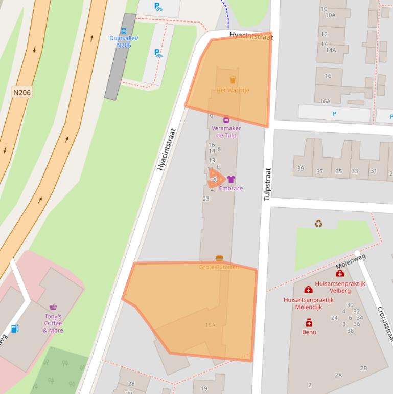 Kaart van postcodegebied 2223HN.