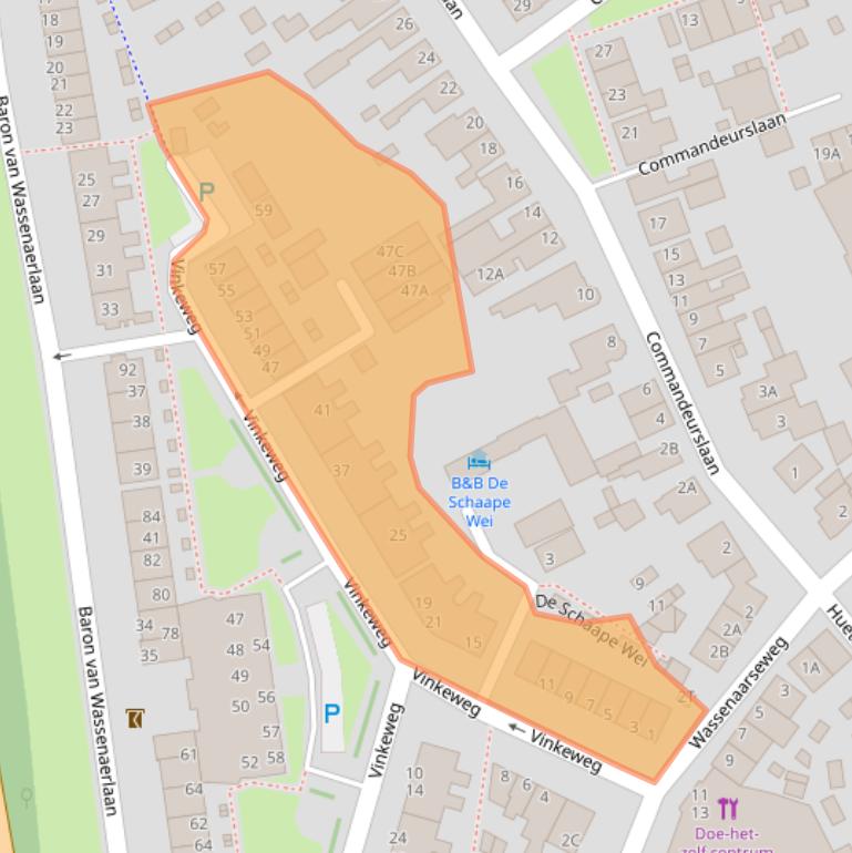 Kaart van postcodegebied 2223JL.