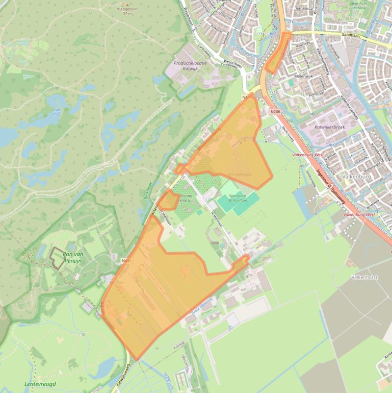Kaart van postcodegebied 2223LA.