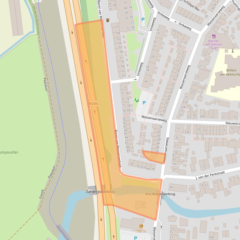Kaart van postcodegebied 2223LB.
