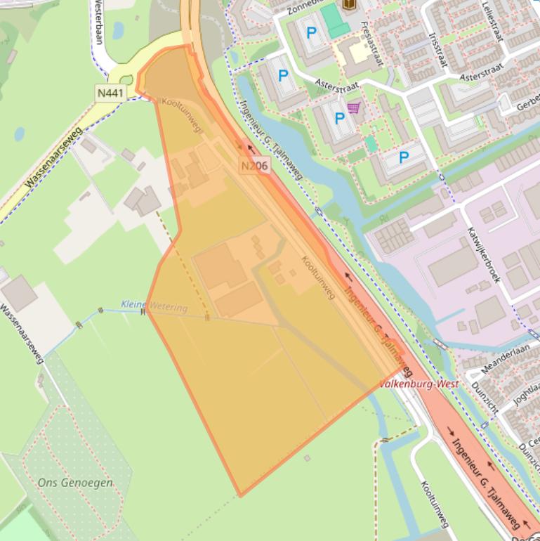 Kaart van postcodegebied 2223LC.