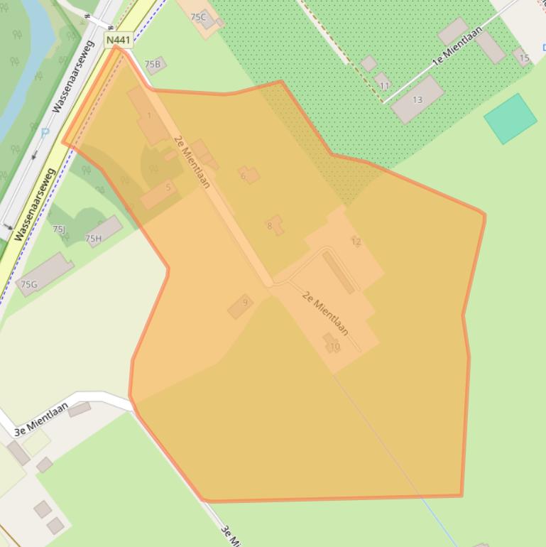 Kaart van postcodegebied 2223LE.