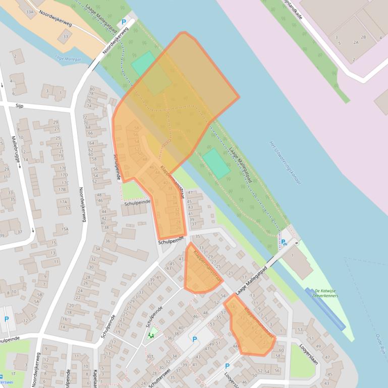 Kaart van postcodegebied 2223SW.