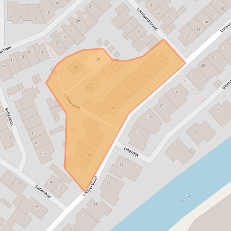 Kaart van postcodegebied 2223TG.