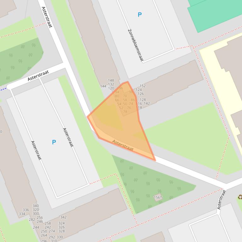 Kaart van postcodegebied 2223VD.