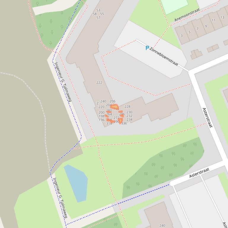 Kaart van postcodegebied 2223VS.