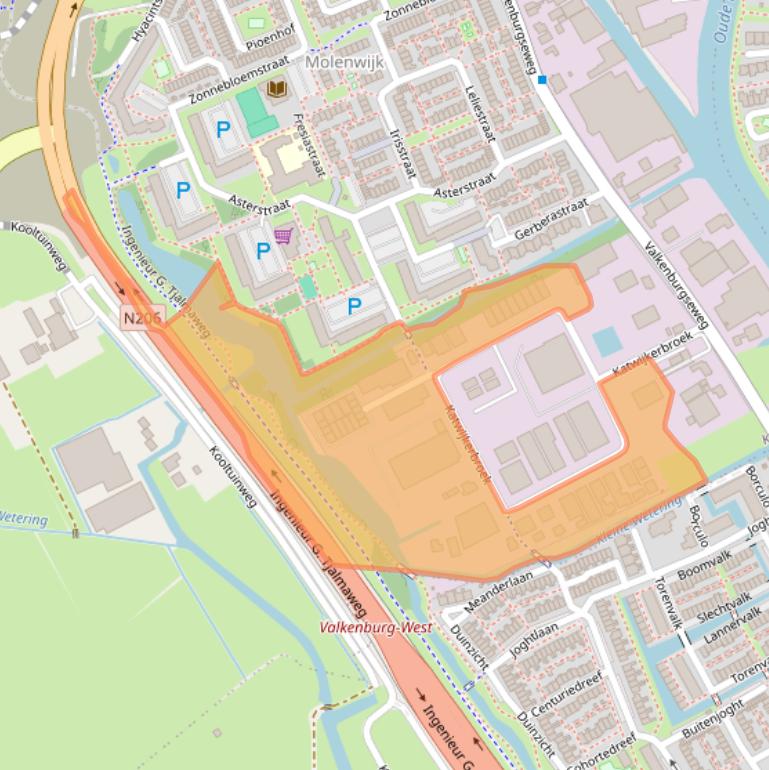 Kaart van postcodegebied 2223XN.