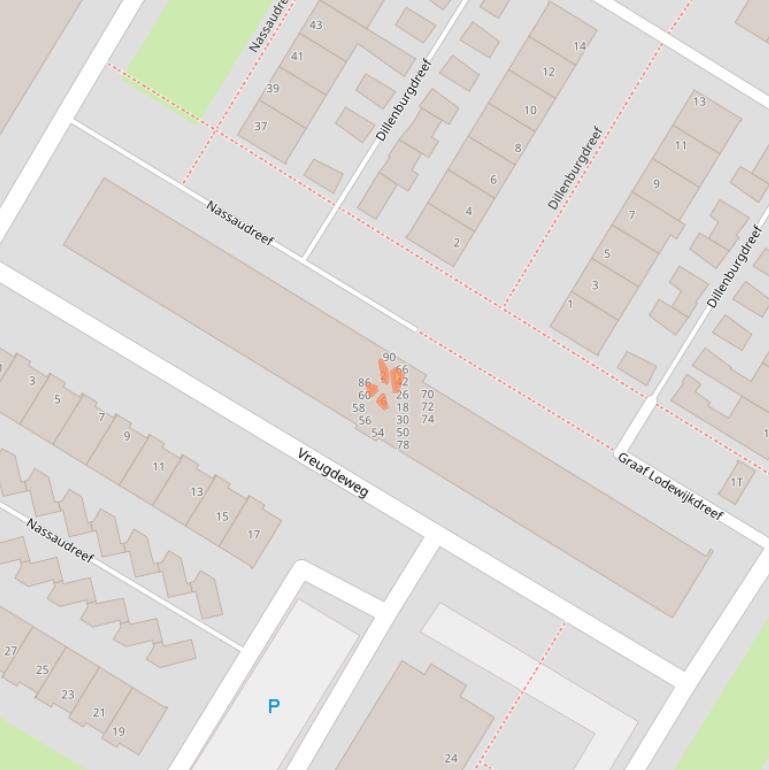 Kaart van postcodegebied 2224AG.