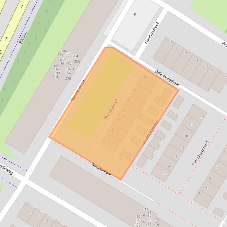 Kaart van postcodegebied 2224AL.