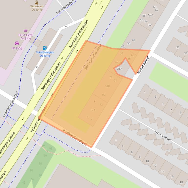 Kaart van postcodegebied 2224AM.