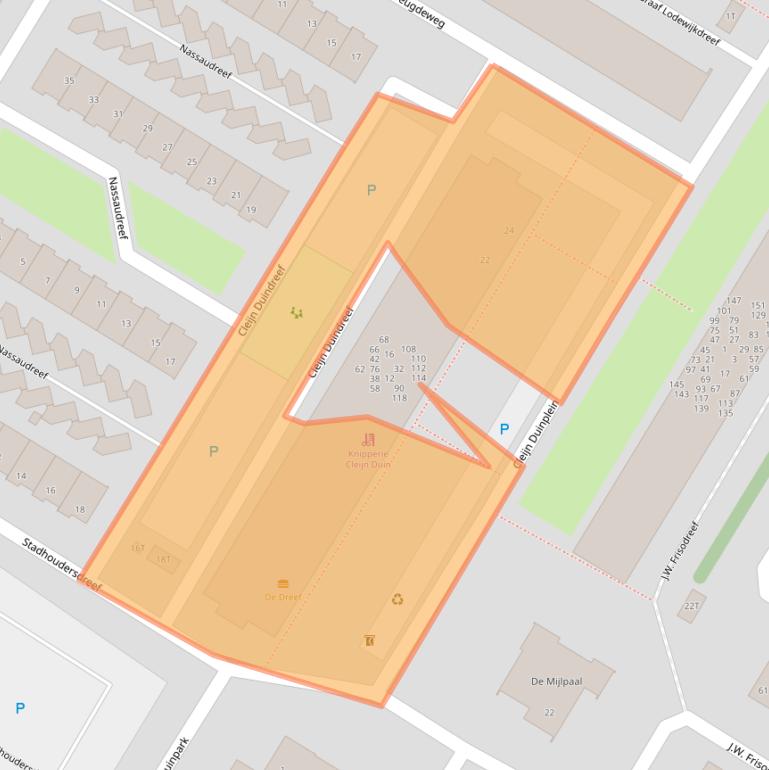 Kaart van postcodegebied 2224AX.