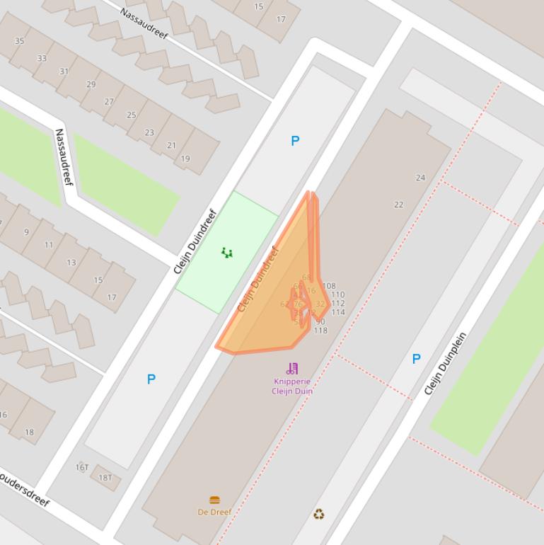 Kaart van postcodegebied 2224AZ.