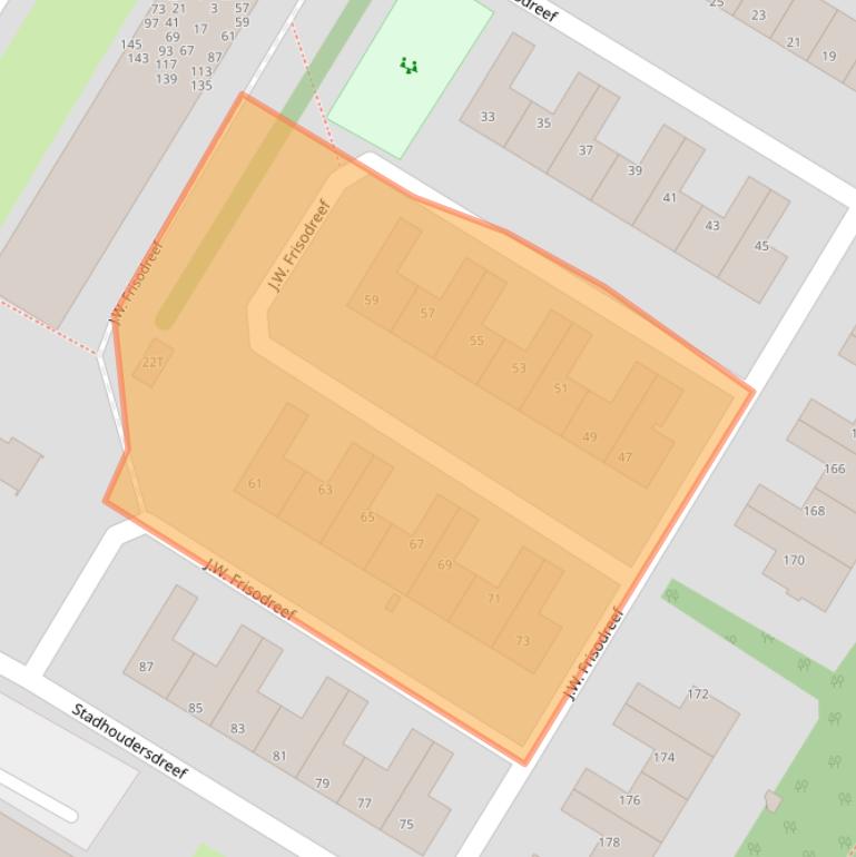 Kaart van postcodegebied 2224BD.